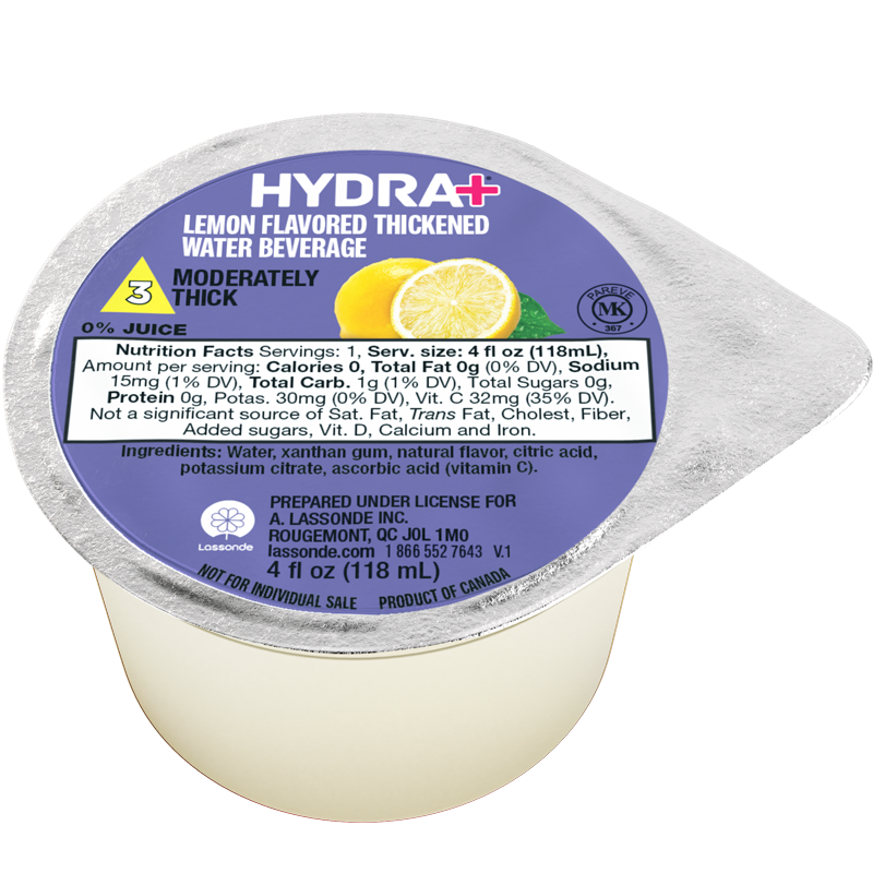LEMON WATER – IDDSI 3 Plastic 4 oz