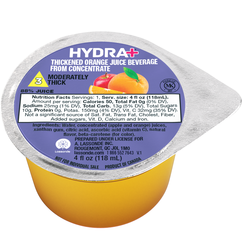 ORANGE – IDDSI 3 Plastic 4 oz