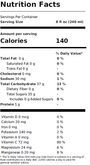 Nutrition informations