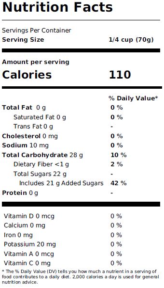 Nutrition informations